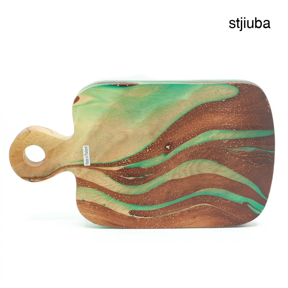 Mango Wood Cutting Board - 12.5’’ (Turquoise) - Living
