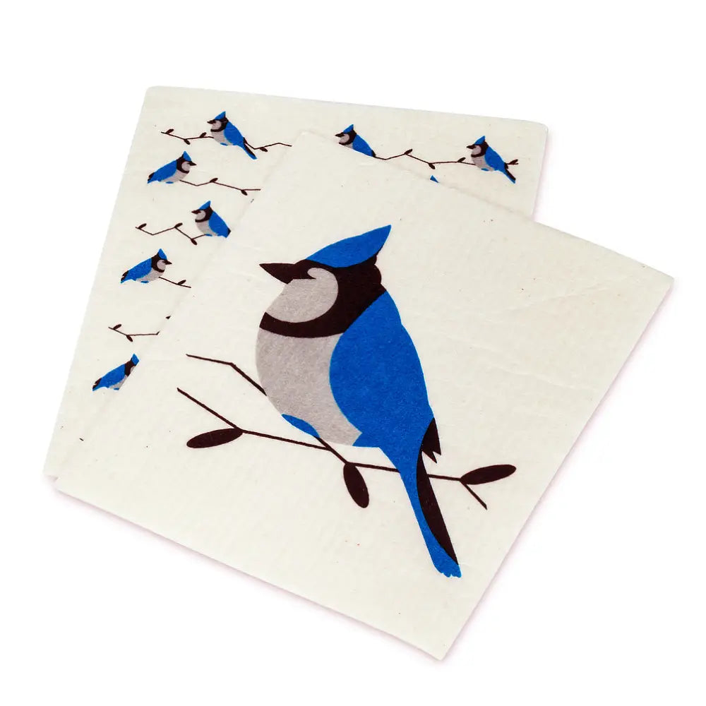 Swedish Dishcloth - Blue Jay - Set of 2 - Living