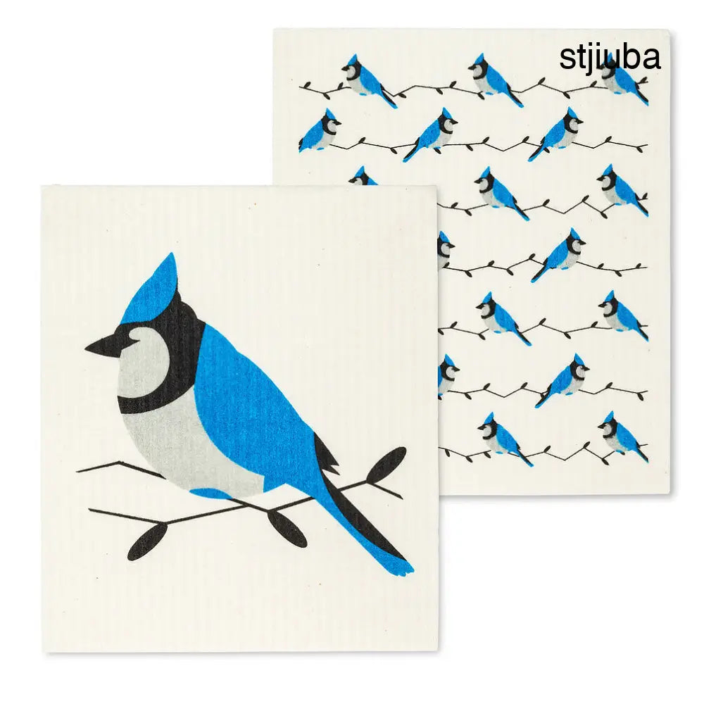 Swedish Dishcloth - Blue Jay - Set of 2 - Living
