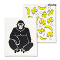 Swedish Dishcloth - Gorilla& Banana - Set of 2 - Living